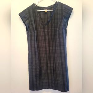Eddie Bauer Plaid Tunic Dress with Pockets, Size M